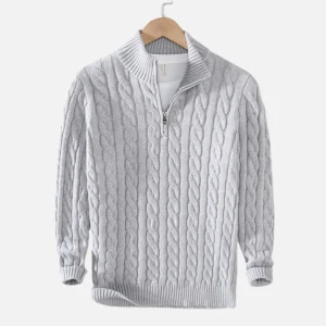 Magnus | Sweater med halv lynlås til mænd